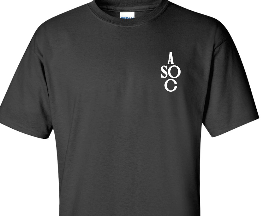 
  
  A STATE OF CALM TEES WITH LOGO ON THE BACK
  
